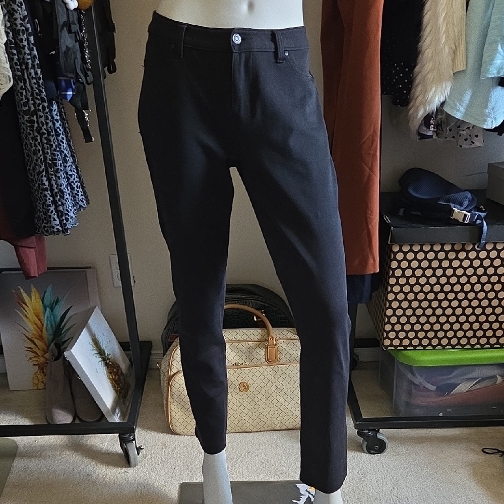 Calvin Klein Jeans Black Stretch Ankle Length Pants